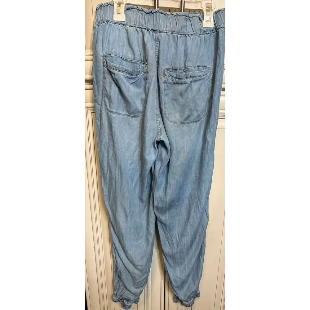 Knox Rose Womens Drawstring Elastic Waist Mid-Rise Jogger Pants Light Blue XS - Picture 2 of 12
